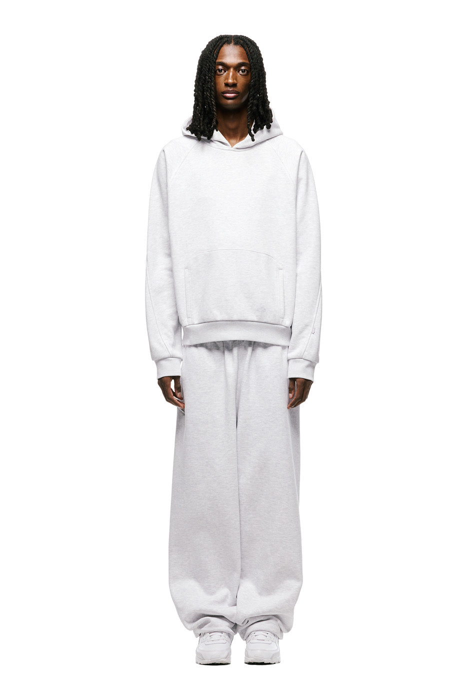 LIL CALM HOODIE LIGHT GREY MELANGE