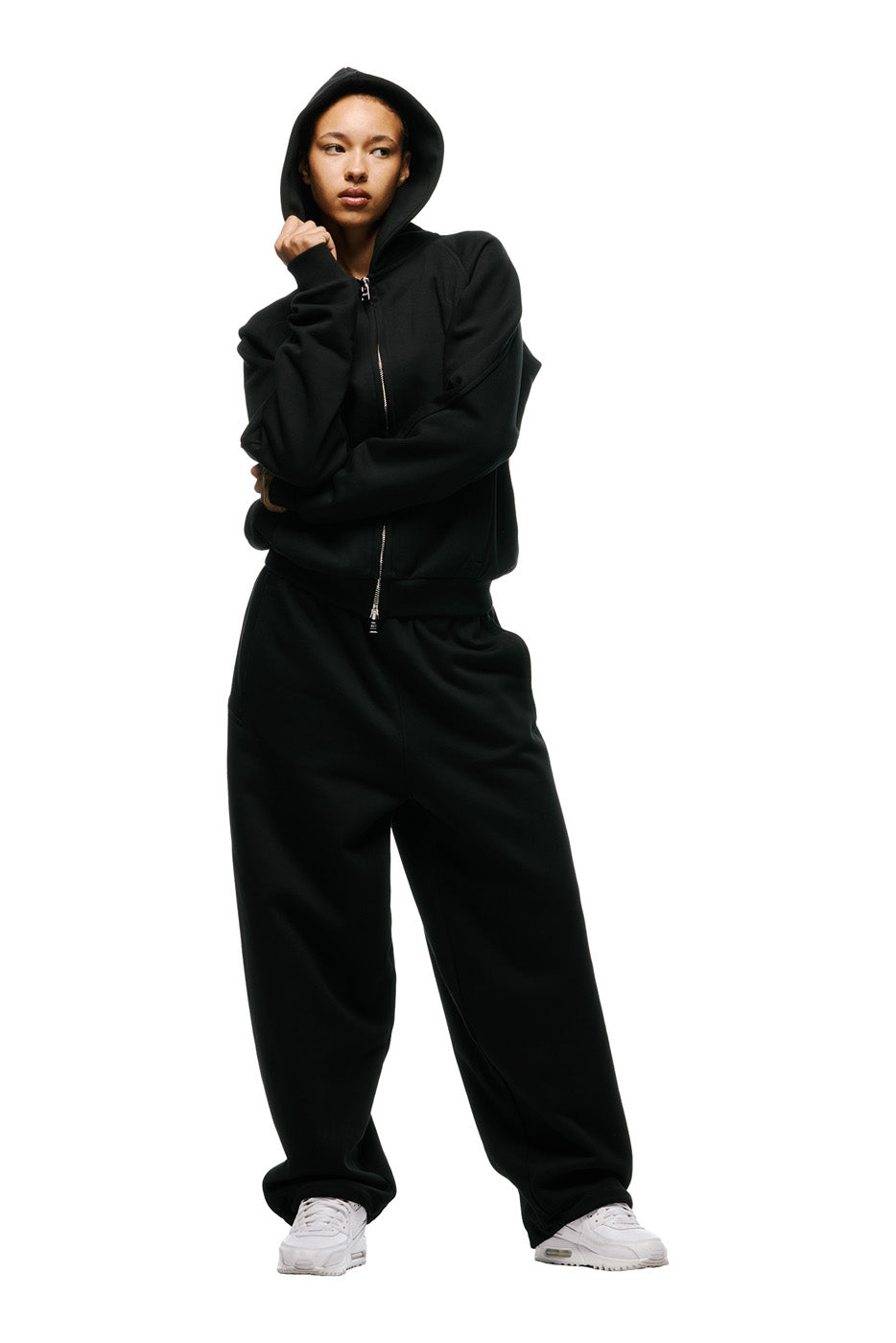 LIL CALM ZIP HOODIE BLACK