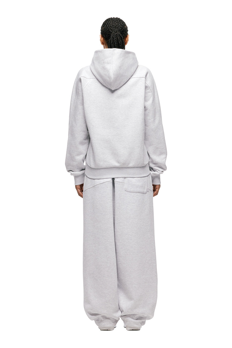 LIL CALM HOODIE LIGHT GREY MELANGE