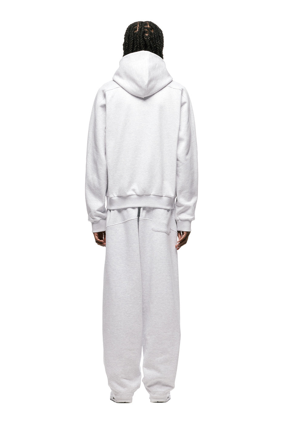 LIL CALM ZIP HOODIE LIGHT GREY MELANGE
