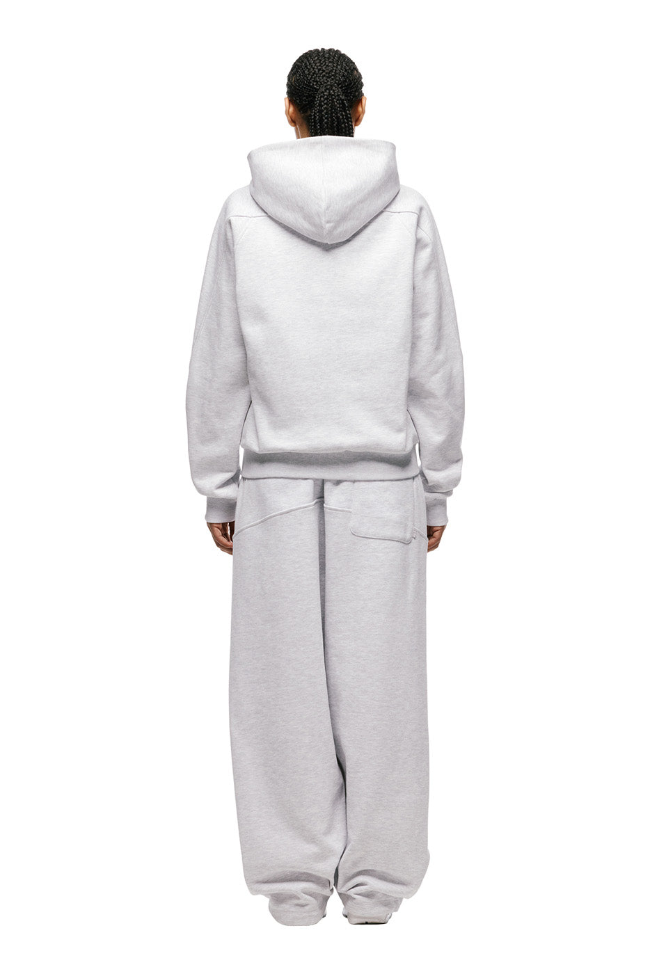 LIL CALM ZIP HOODIE LIGHT GREY MELANGE
