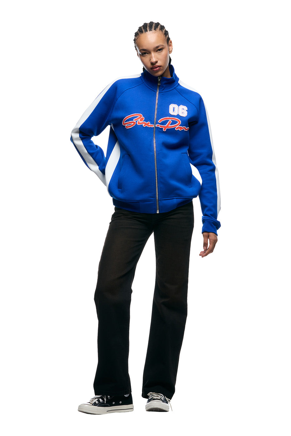 SLIM FIT TRAINER JACKET ROYAL BLUE