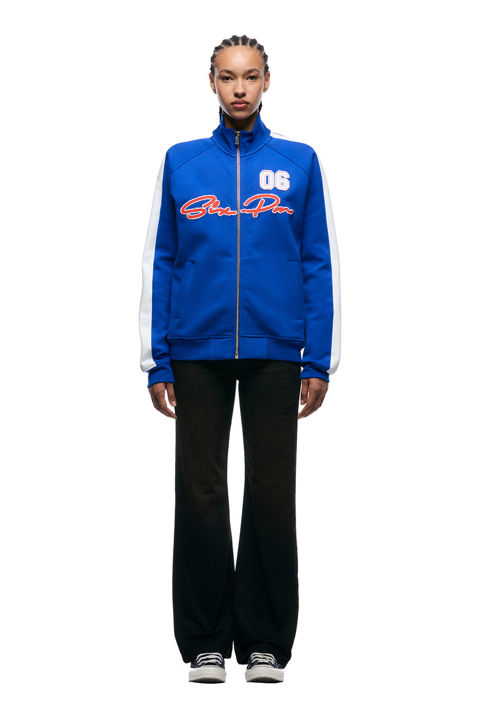 SLIM FIT TRAINER JACKET ROYAL BLUE