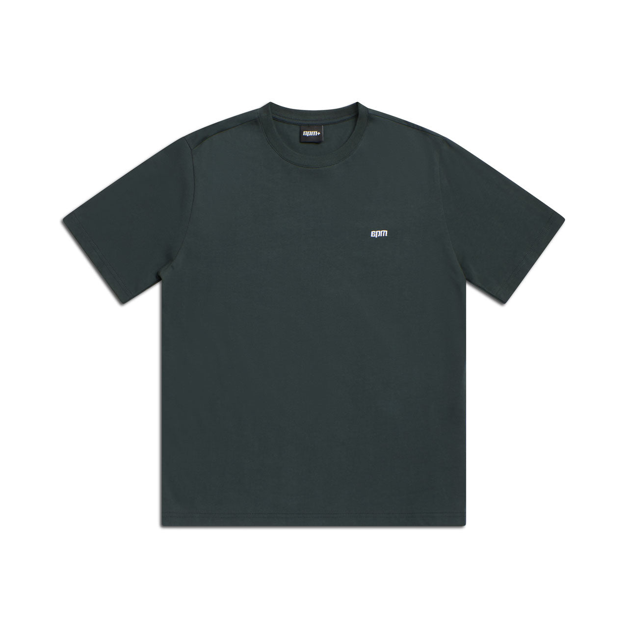 The 6PM T-SHIRT DARK EMERALD is a classic, plain dark green tee featuring a small A.P.M logo on the left chest, displayed flat on a white background.