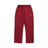 The 6PM OPEN LEG JOGGER WINE RED features an elastic waistband, side pockets, and a small white logo on the left thigh for a modern classic look, shown on a white background.