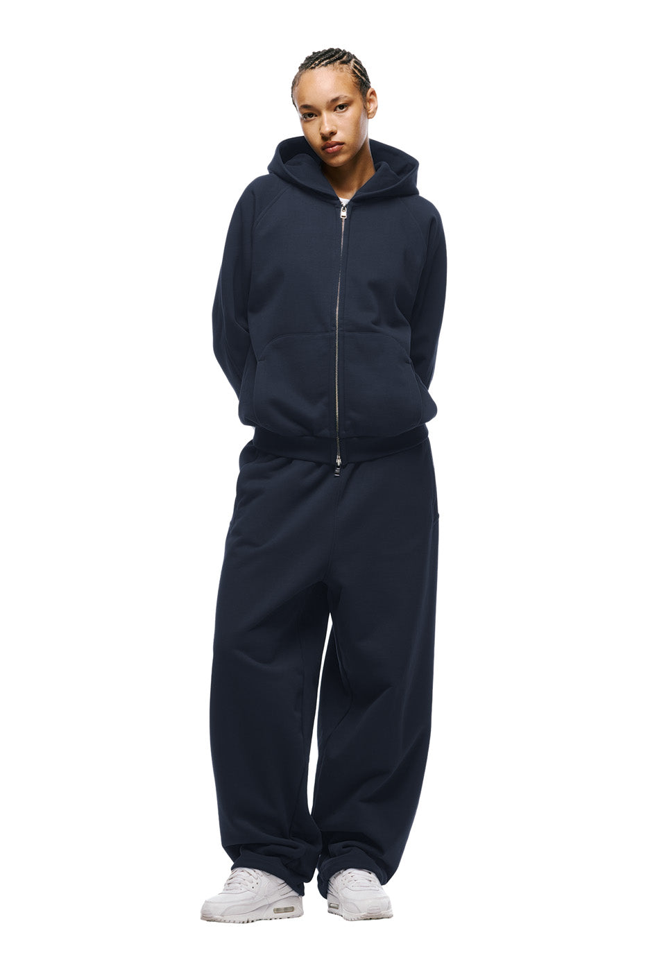 LIL CALM ZIP HOODIE OBSIDIAN BLUE