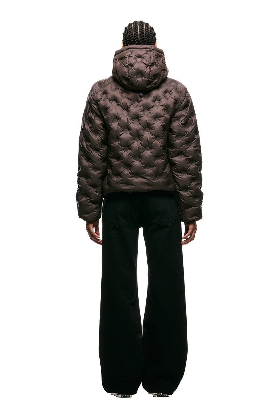 LIGHT WEIGHT DOT PUFFER JACKET TERIYAKI BROWN