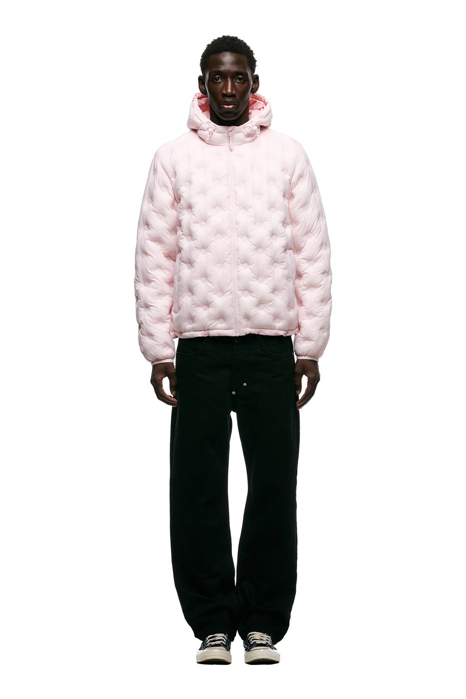 LIGHT WEIGHT DOT PUFFER JACKET SOFT PINK