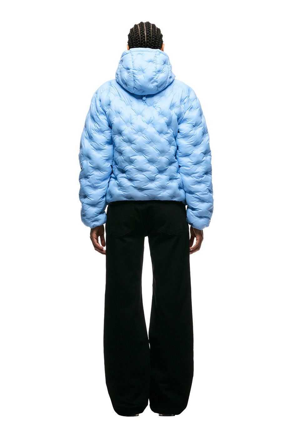 LIGHT WEIGHT DOT PUFFER JACKET AIR BLUE