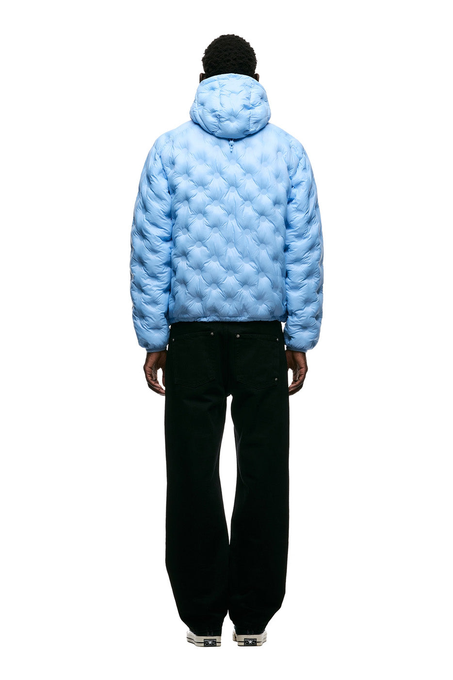 LIGHT WEIGHT DOT PUFFER JACKET AIR BLUE