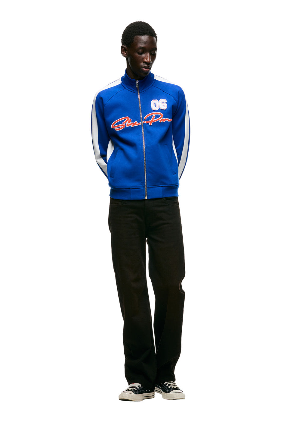 SLIM FIT TRAINER JACKET ROYAL BLUE
