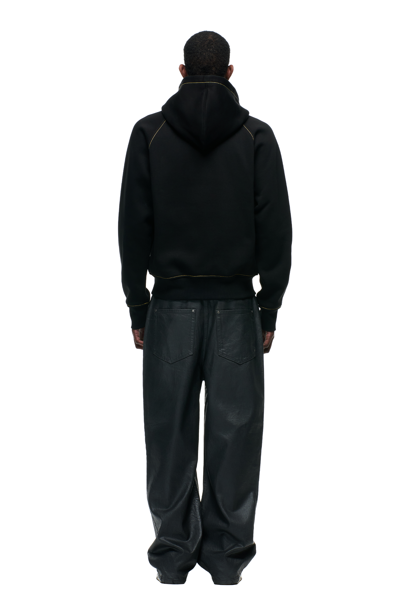 WORDMARK ZIPPER HOODIE BLACK