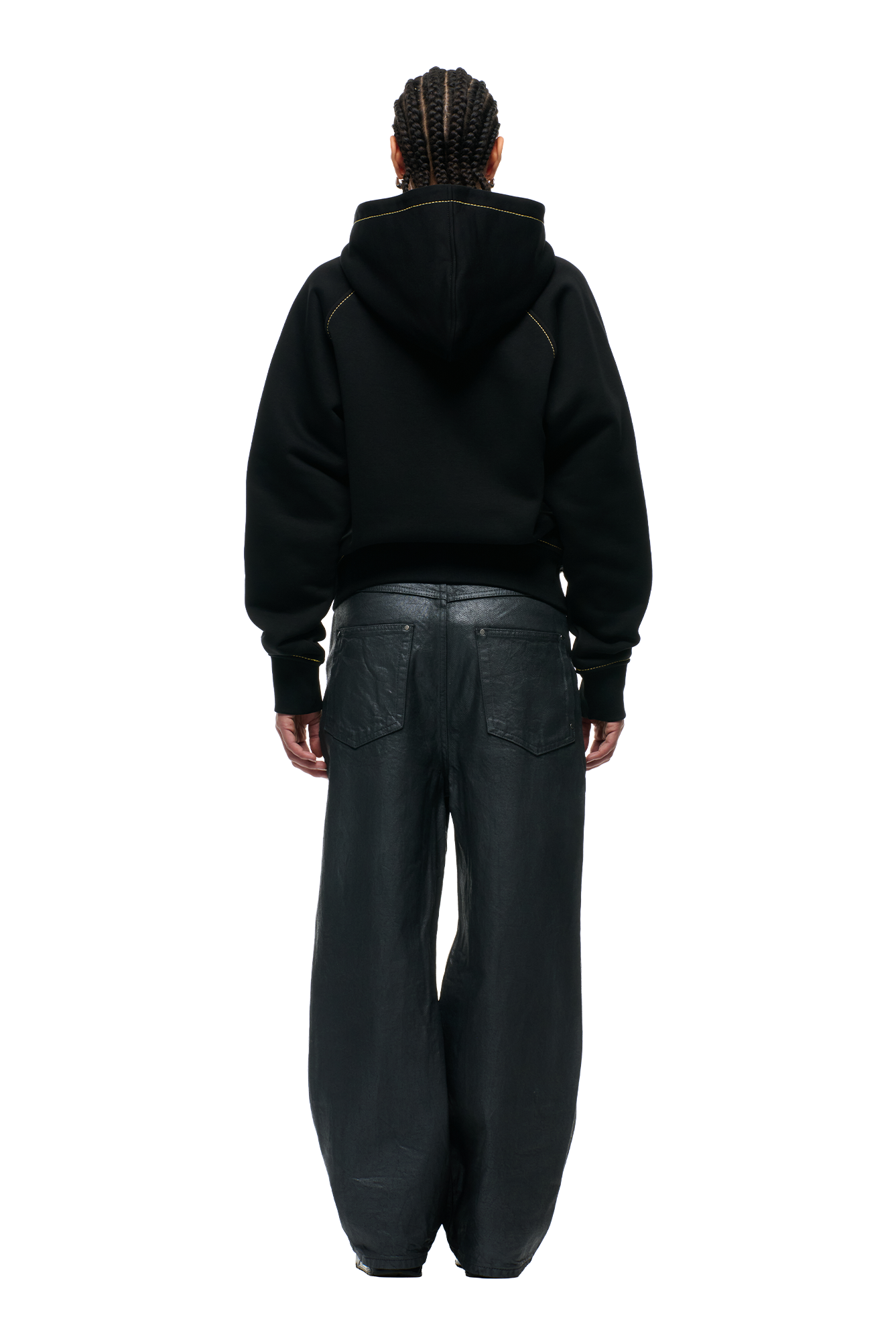 WORDMARK ZIPPER HOODIE BLACK