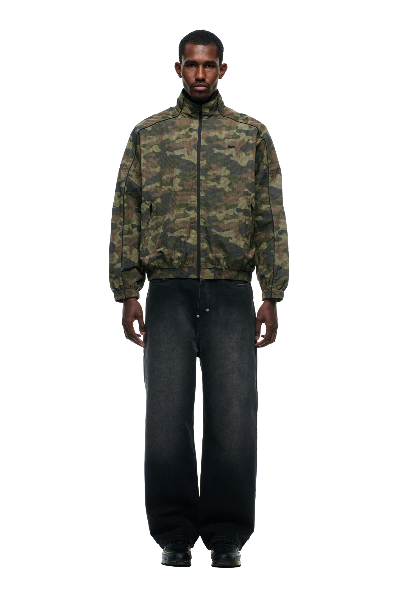 RIPSTOP CAMO TRACKJACKET W/ PIPING
