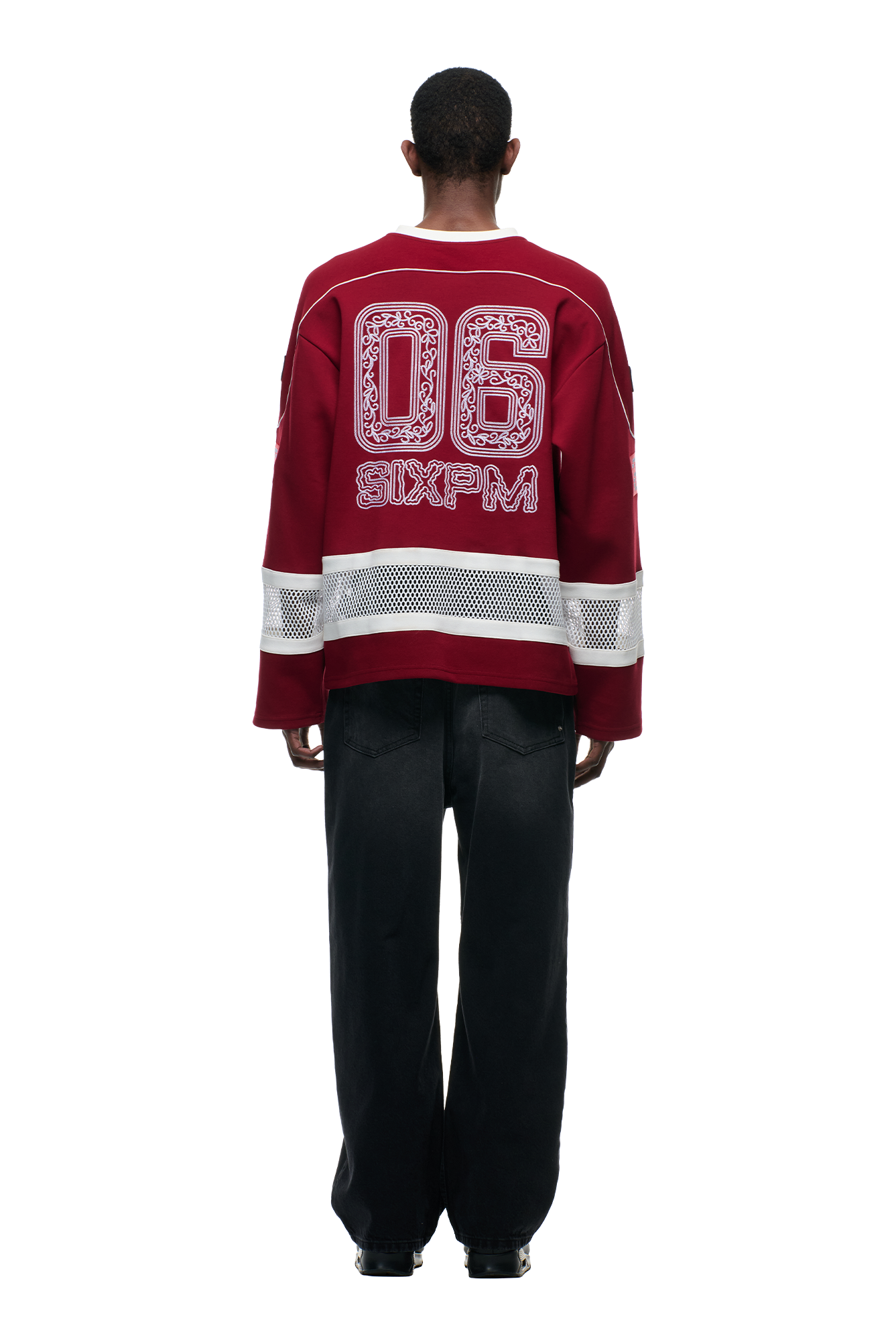 ORNAMENT HOCKEY JERSEY WINE RED
