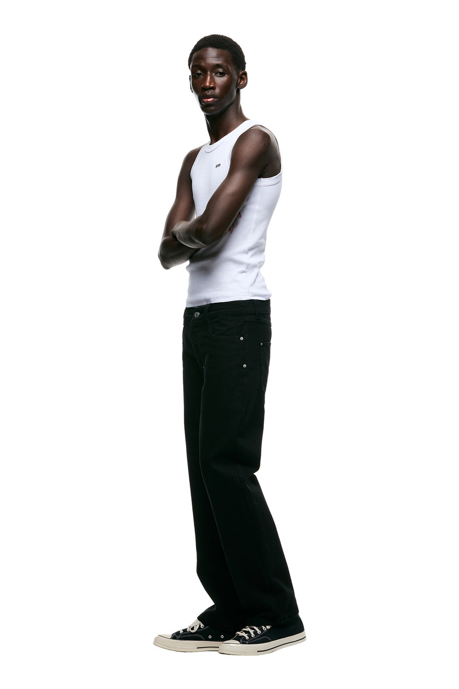 6PM+ STRAIGHT REGULAR DENIM BLACK
