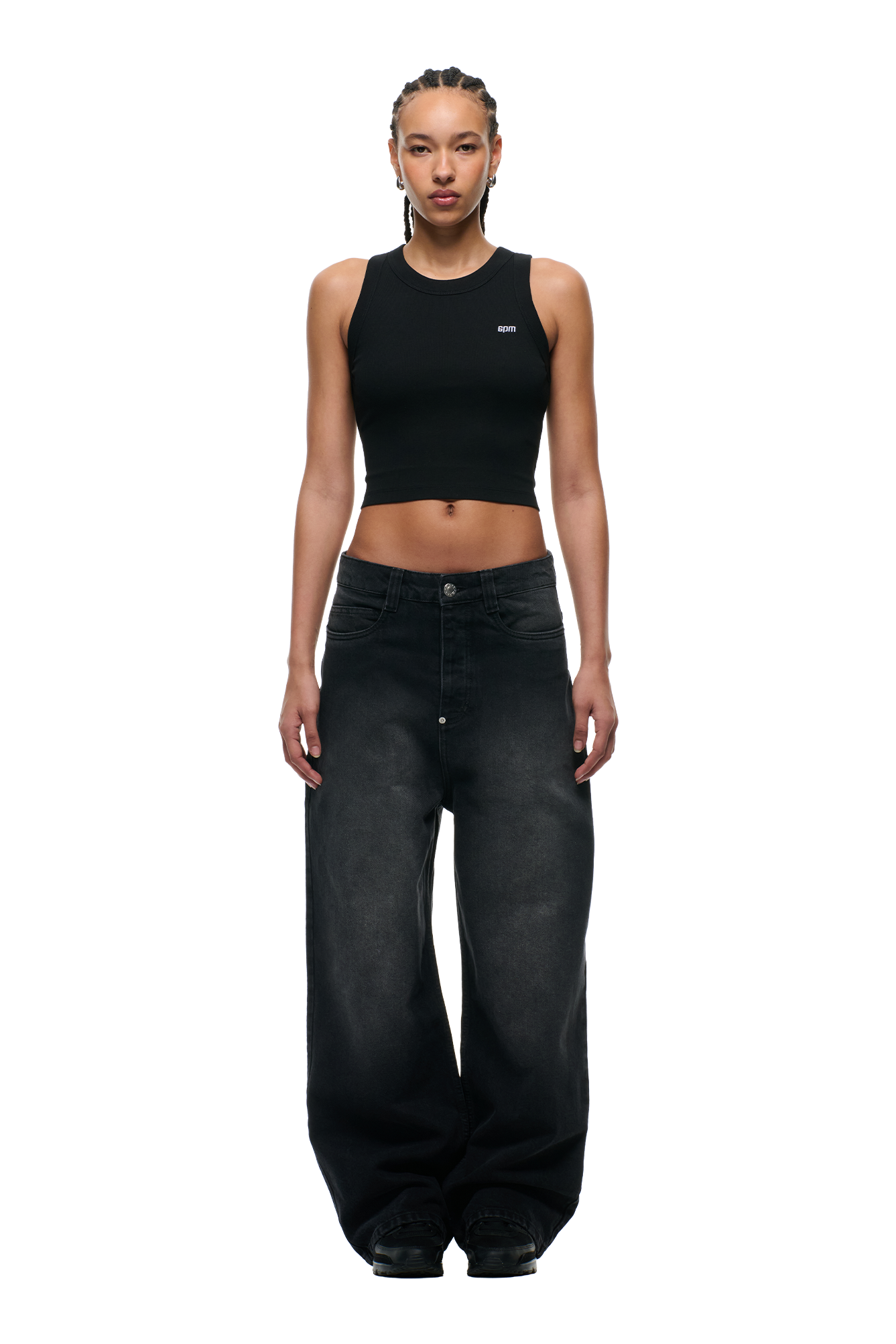 6PM+ X-TRA WIDE DENIM BLACK WASH