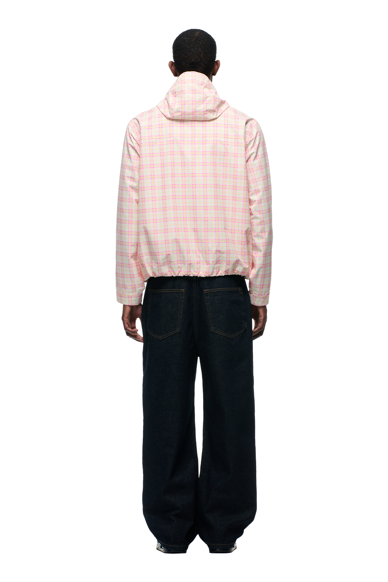 PLAID SHELL JACKET BUBBLEGUM PINK