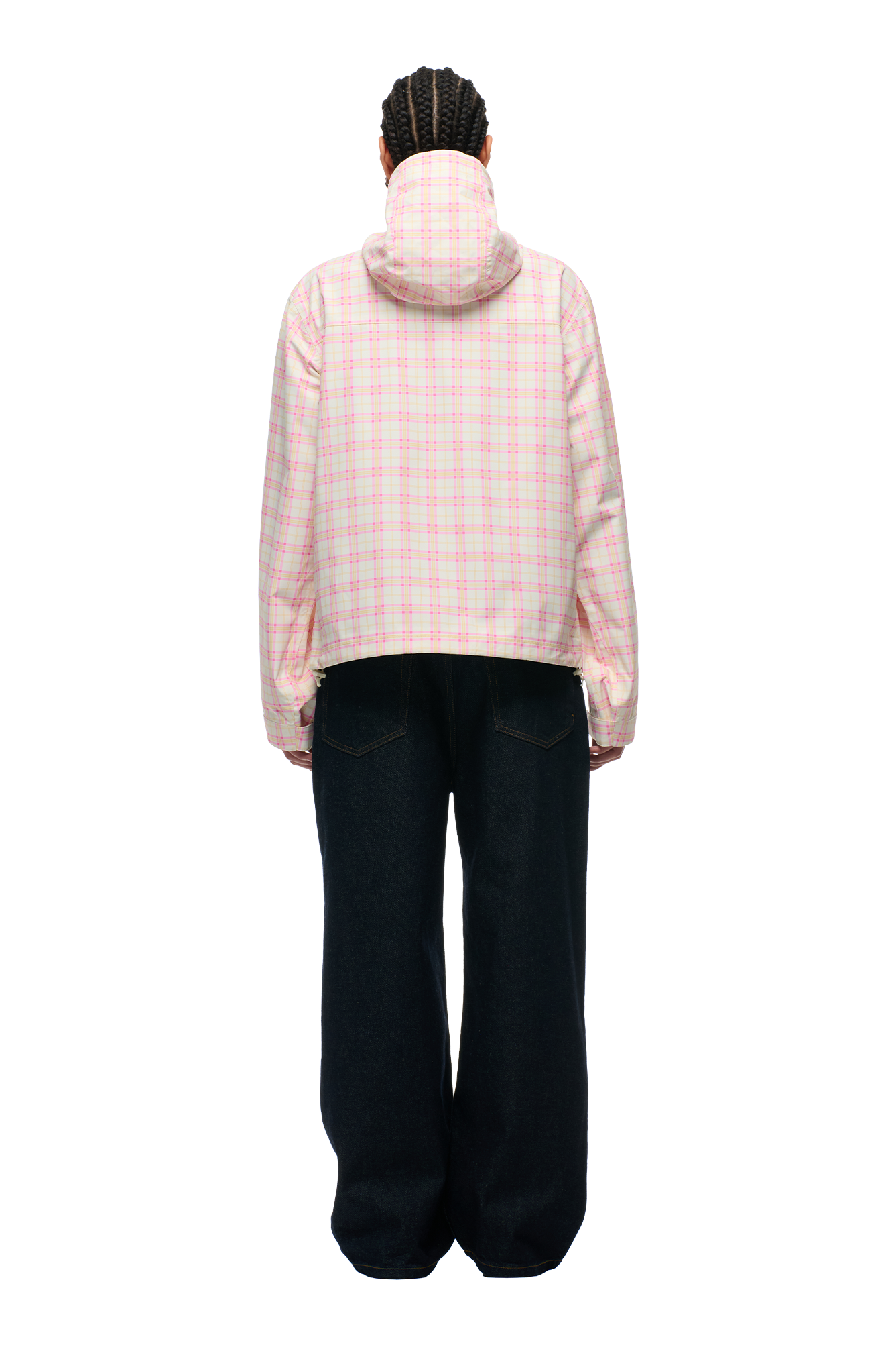 PLAID SHELL JACKET BUBBLEGUM PINK