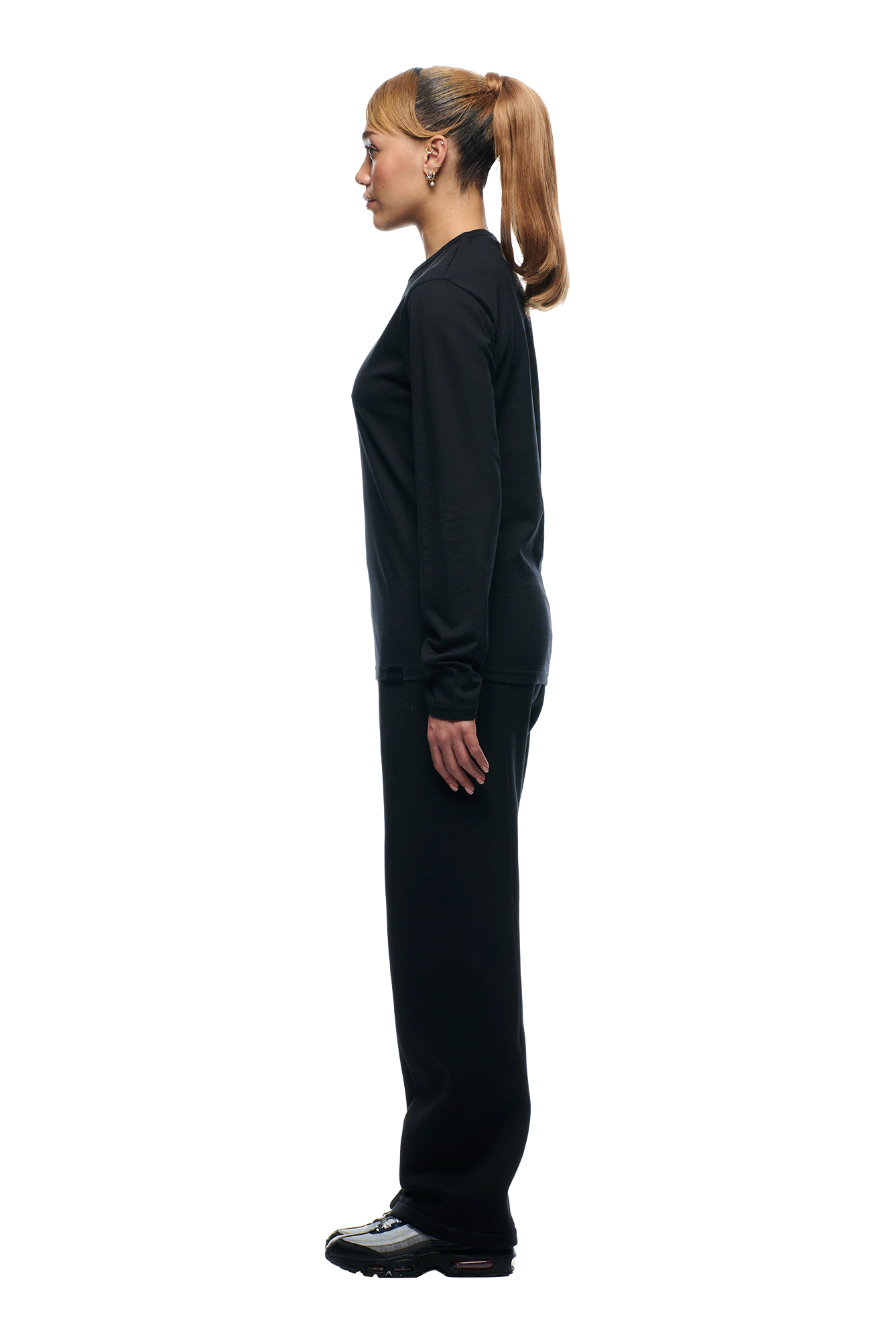 6PM+ SLIM FIT LONGSLEEVE FADED BLACK