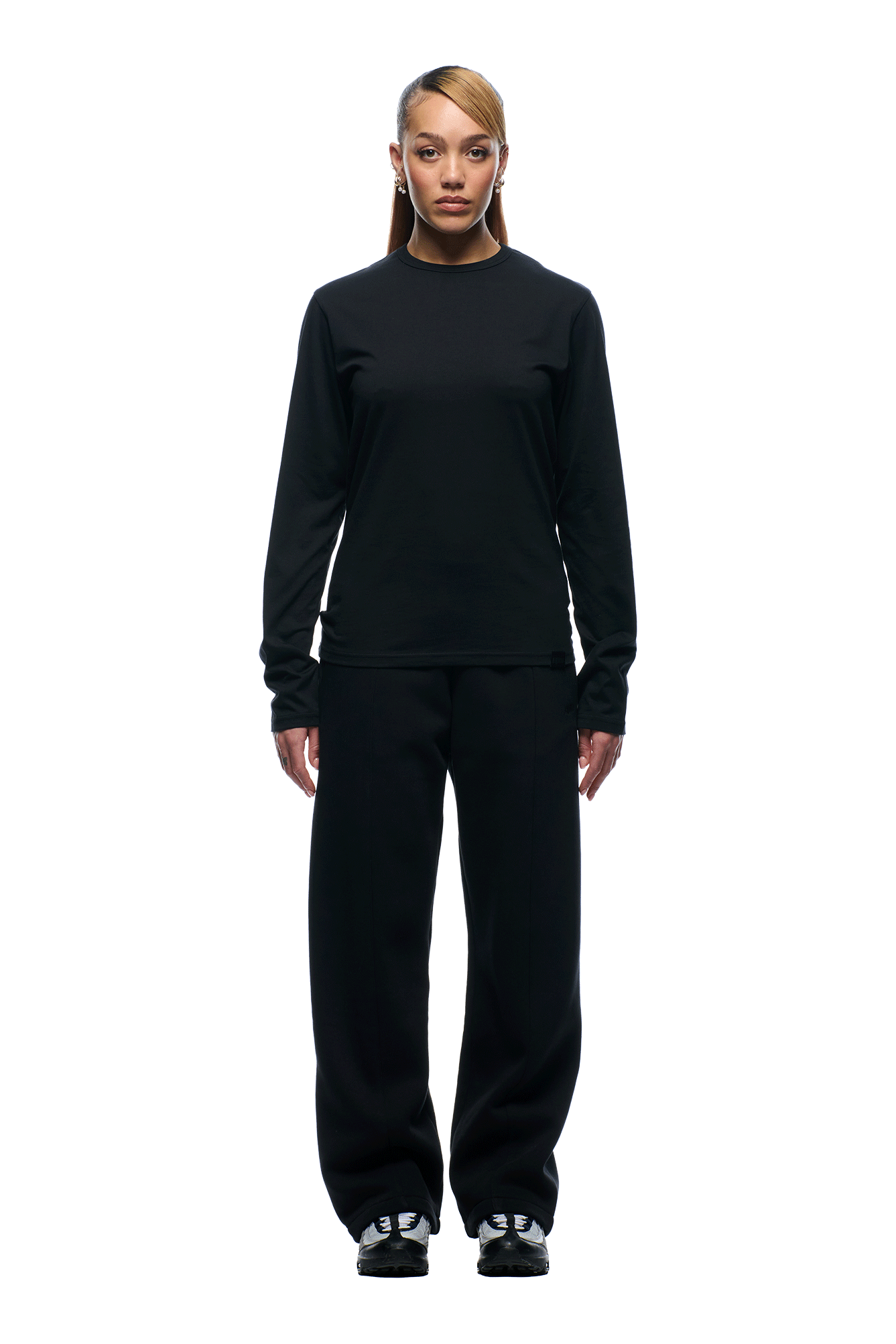 6PM+ SLIM FIT LONGSLEEVE FADED BLACK