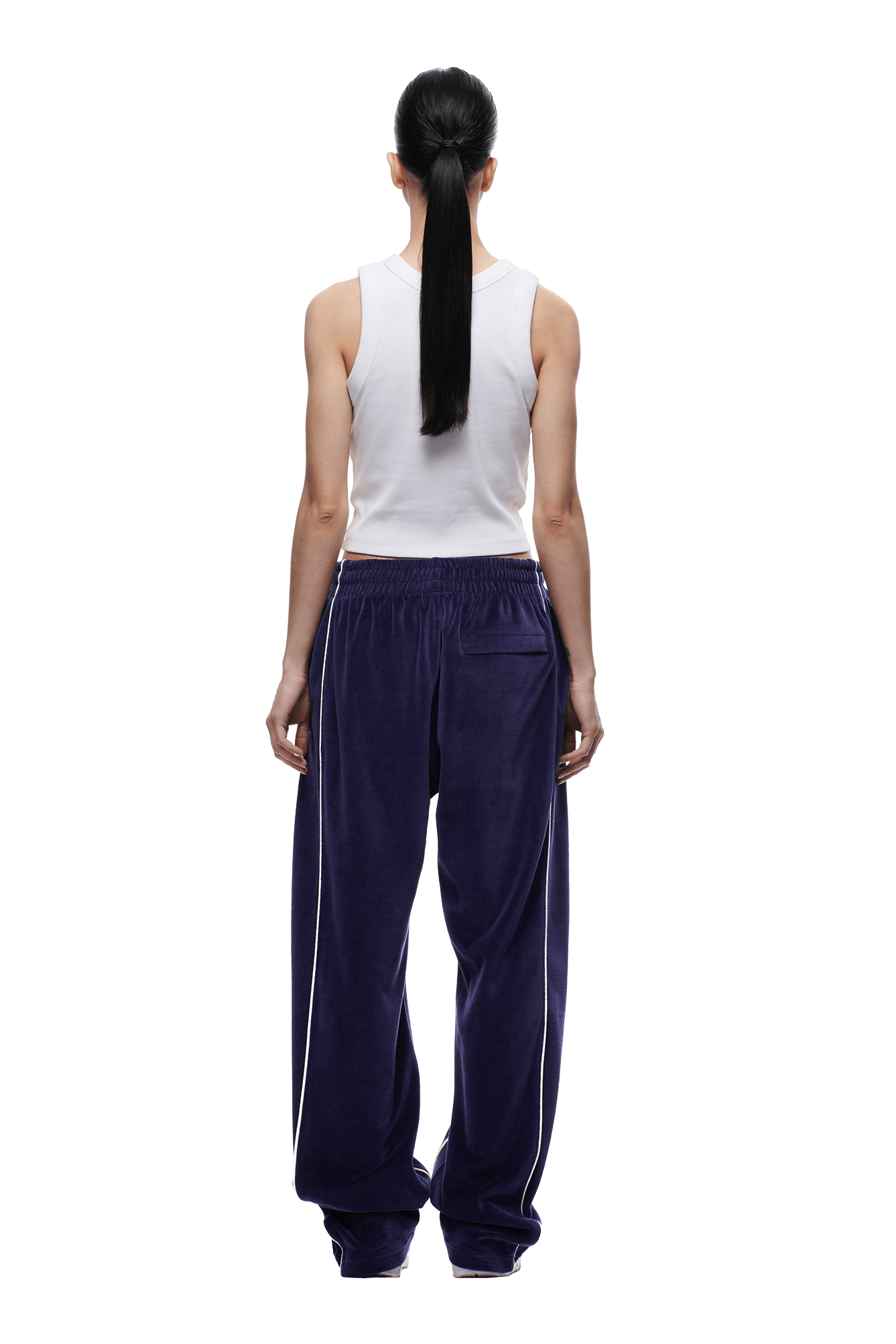 VELOURS TRACK PANT ORBIT BLUE