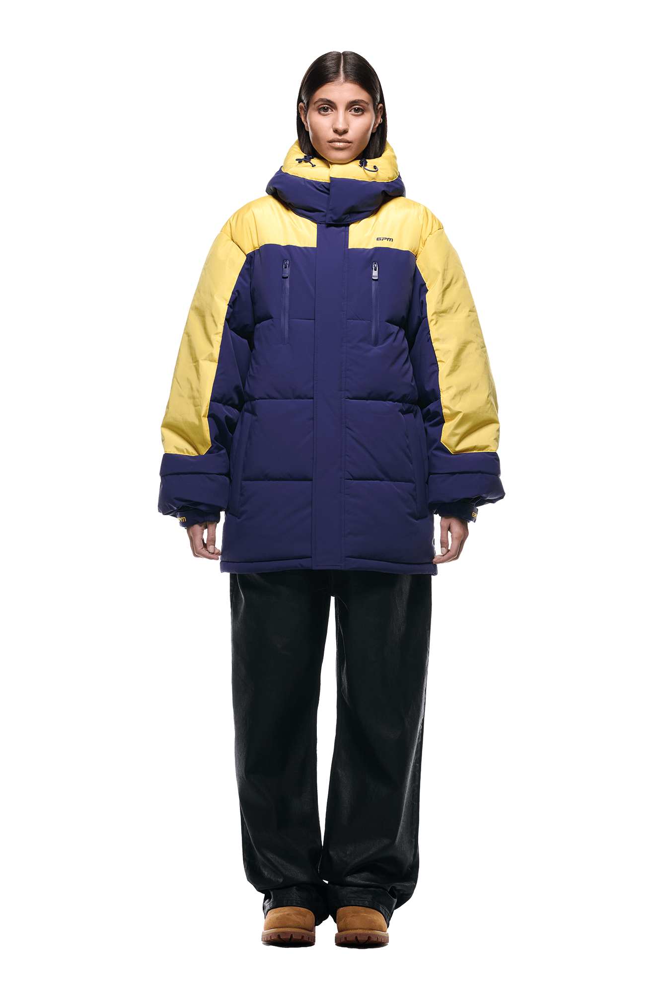 COACH PUFFER COAT BLUE
