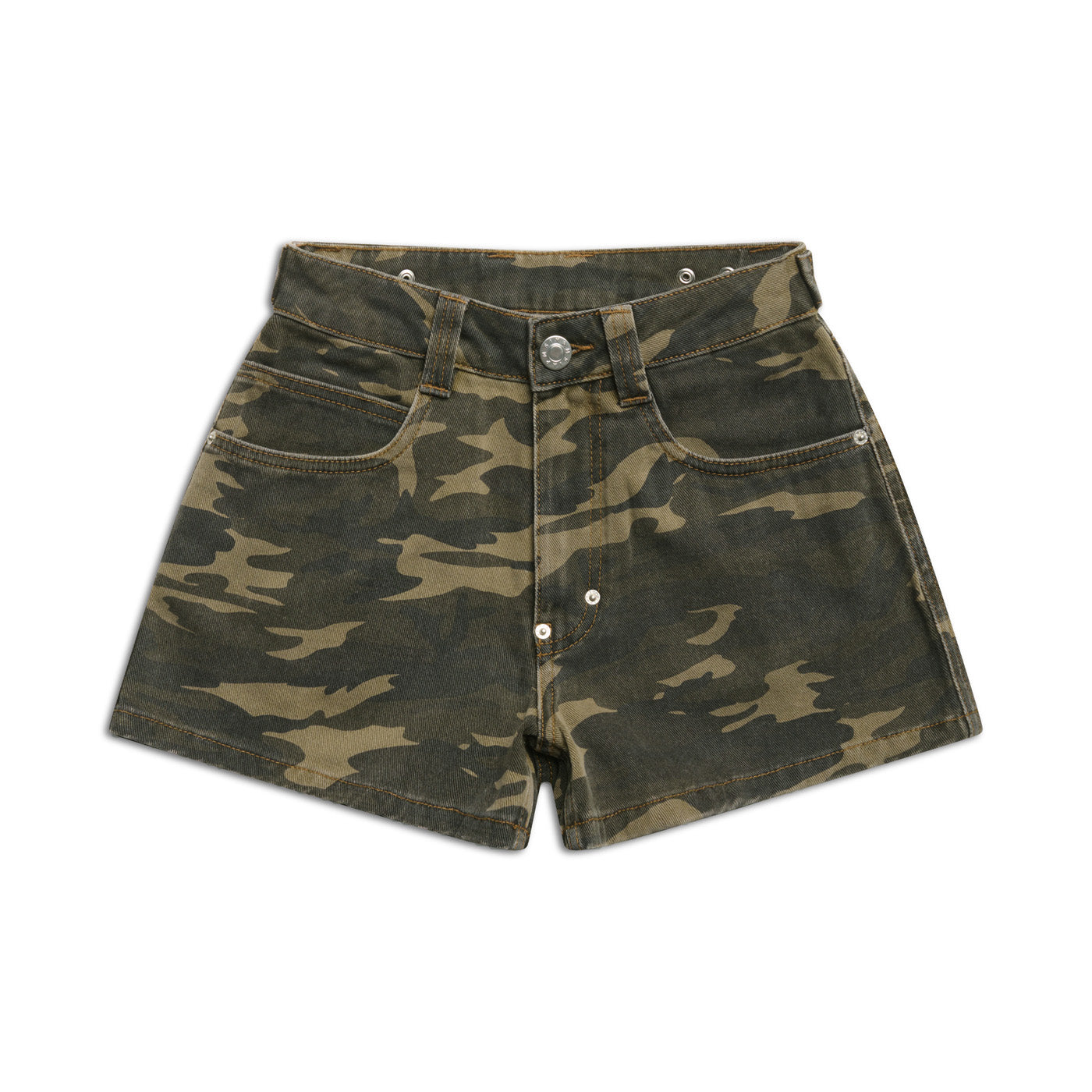 WMNS DENIM SHORTS BLACK/CAMO