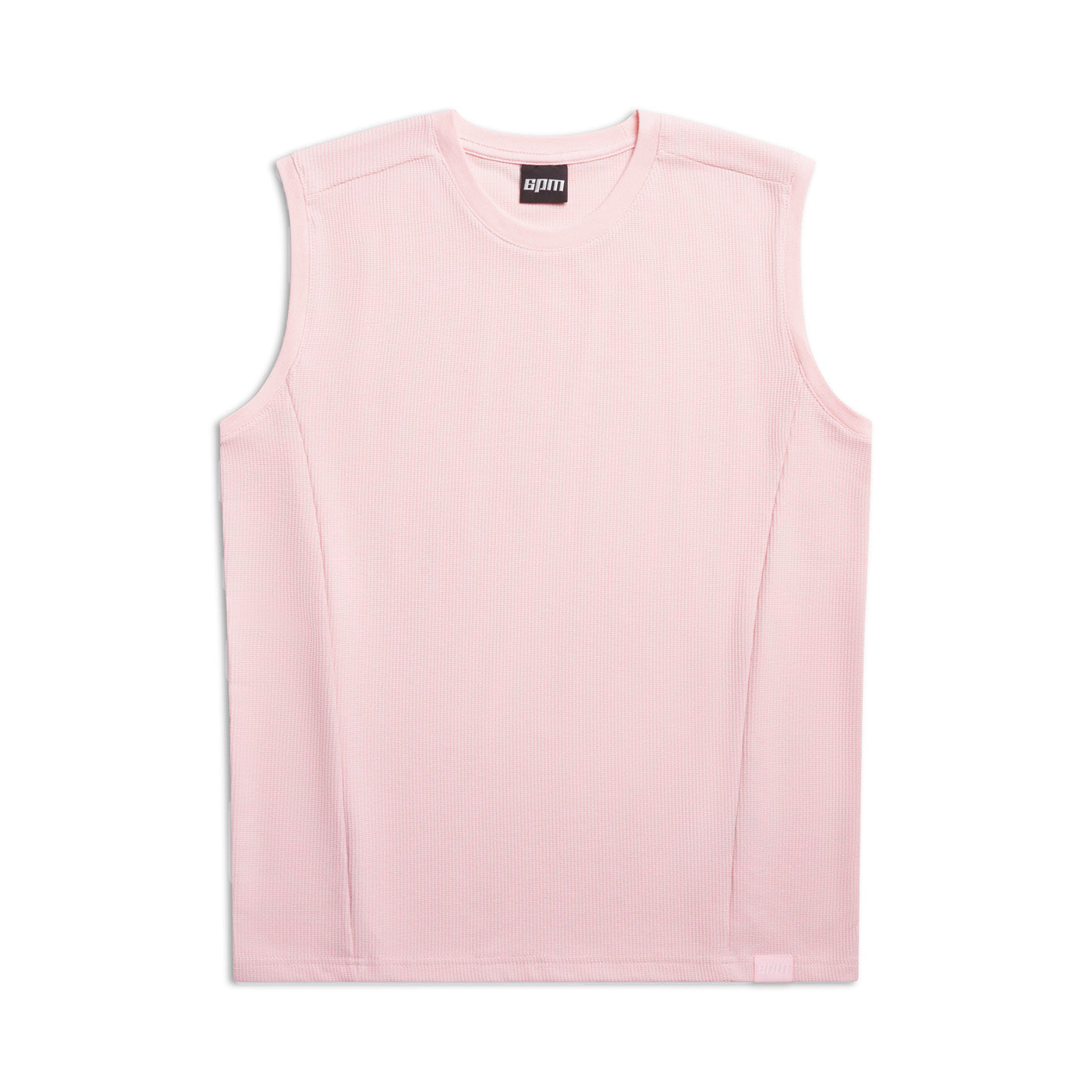 SLEEVELESS WAFFLE TEE STRAWBERRY MILK