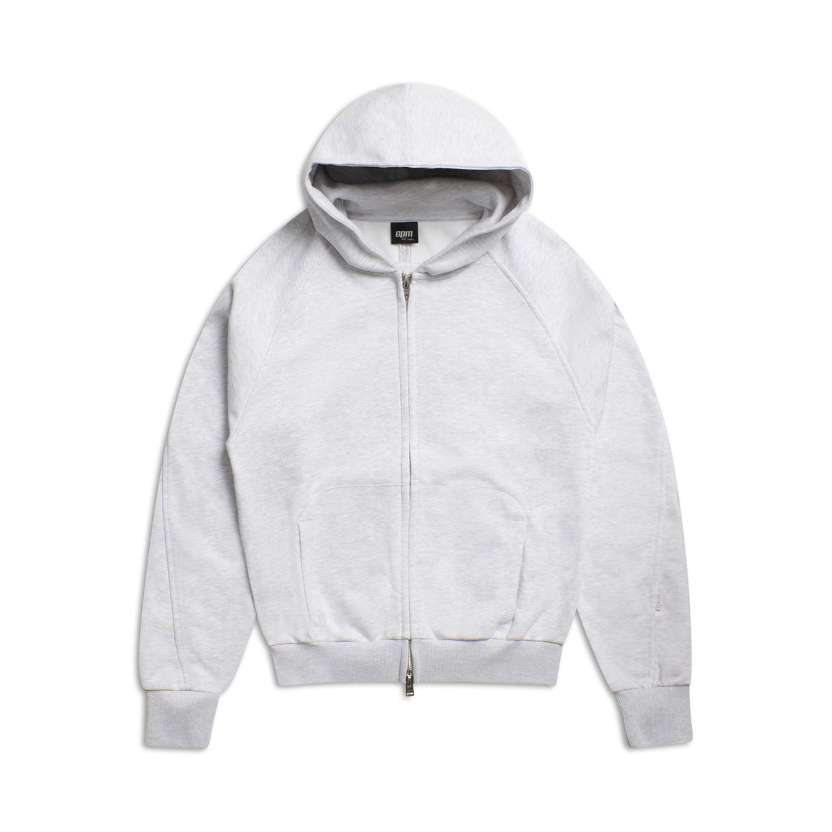 LIL CALM ZIP HOODIE LIGHT GREY MELANGE
