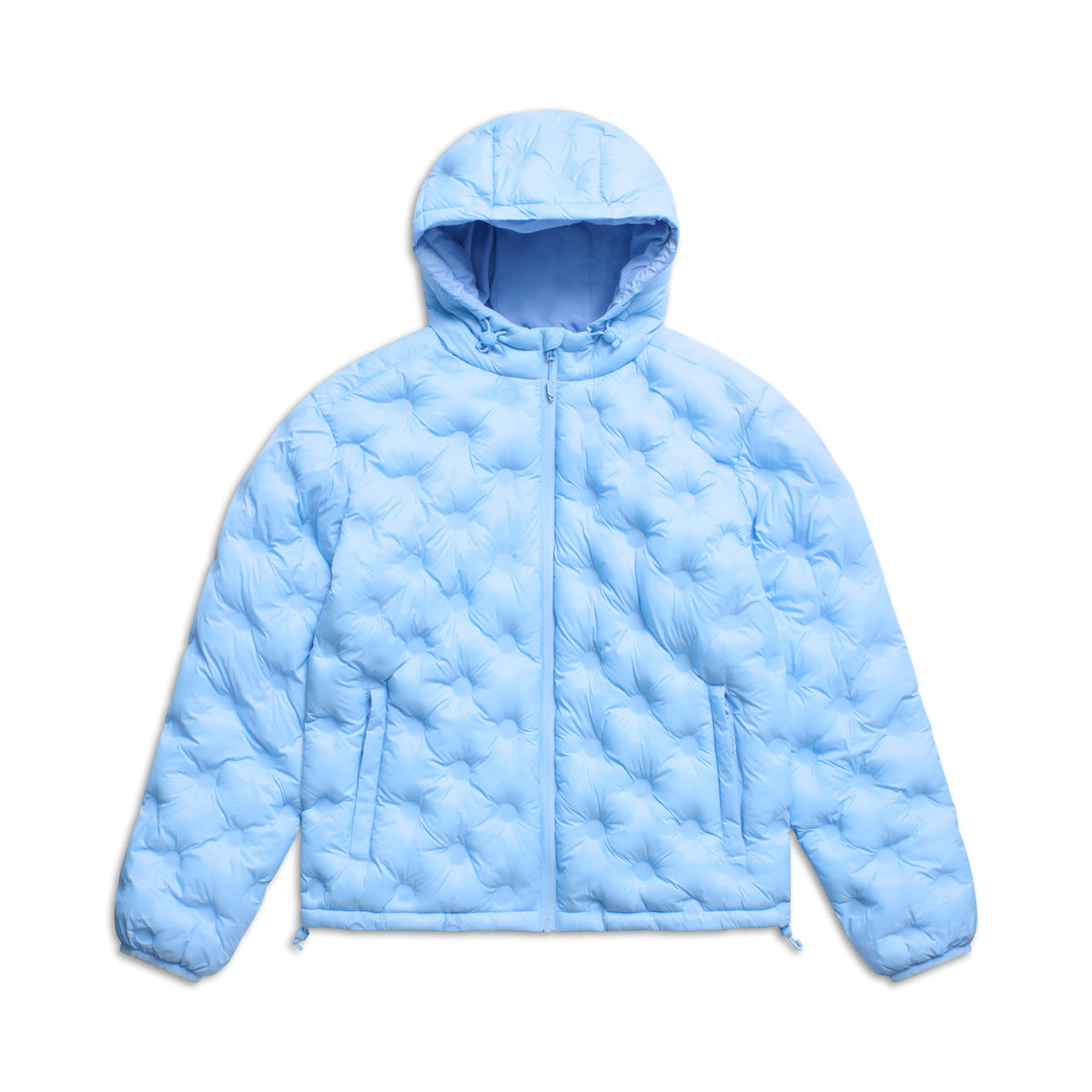 LIGHT WEIGHT DOT PUFFER JACKET AIR BLUE