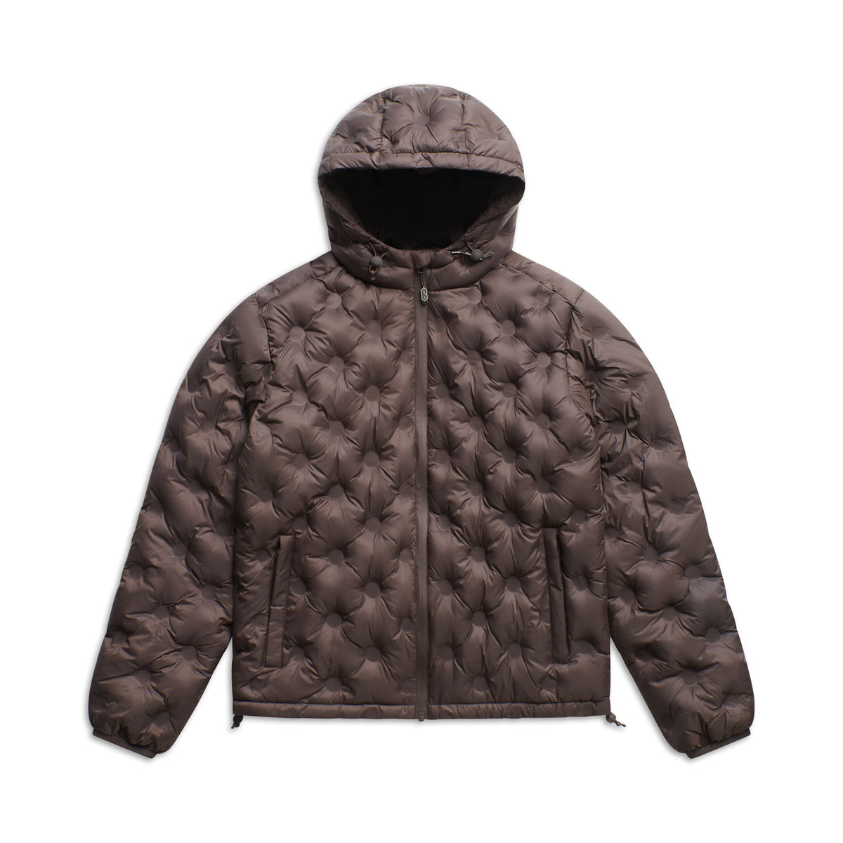LIGHT WEIGHT DOT PUFFER JACKET TERIYAKI BROWN