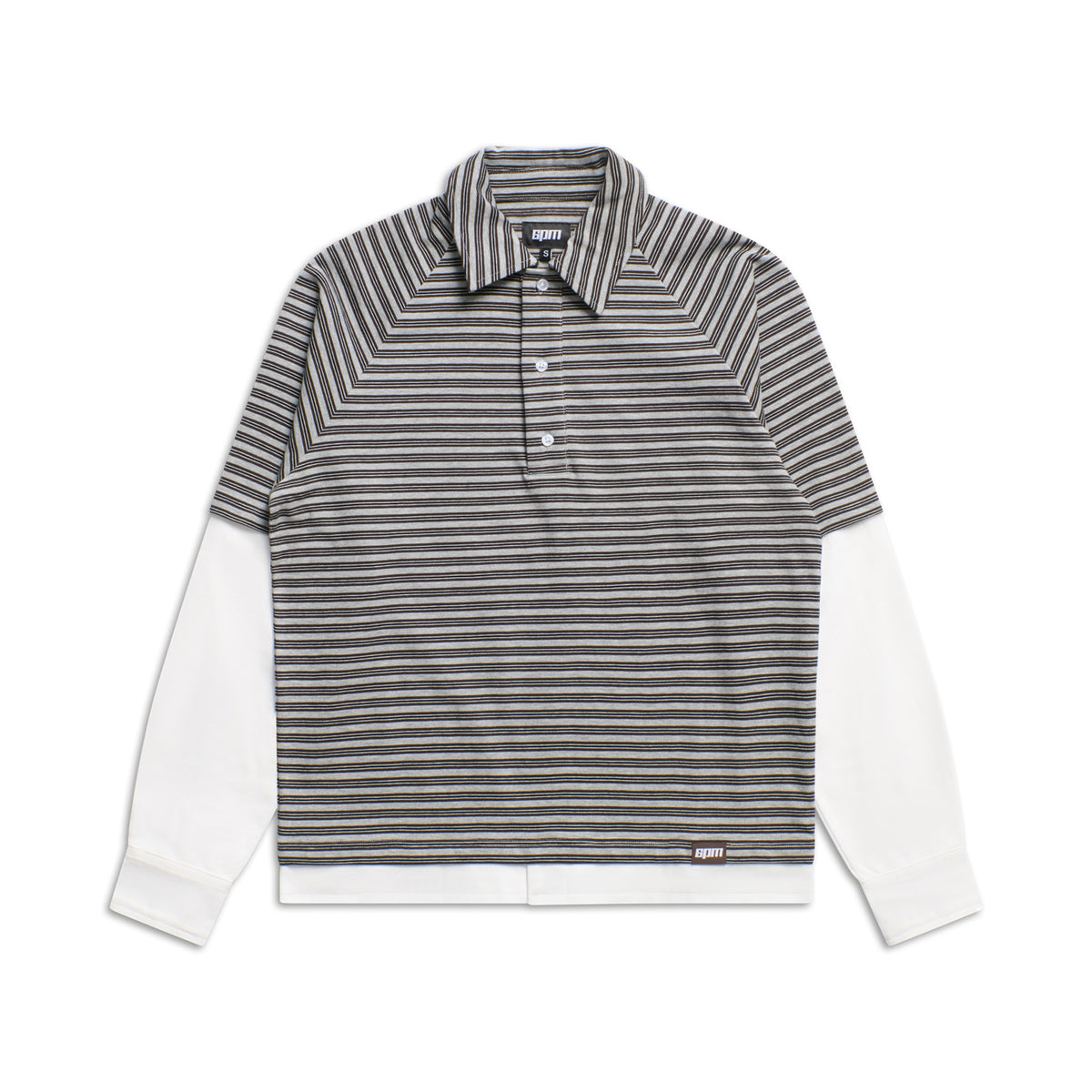 DOUBLE LAYER POLO WHITE/GREY