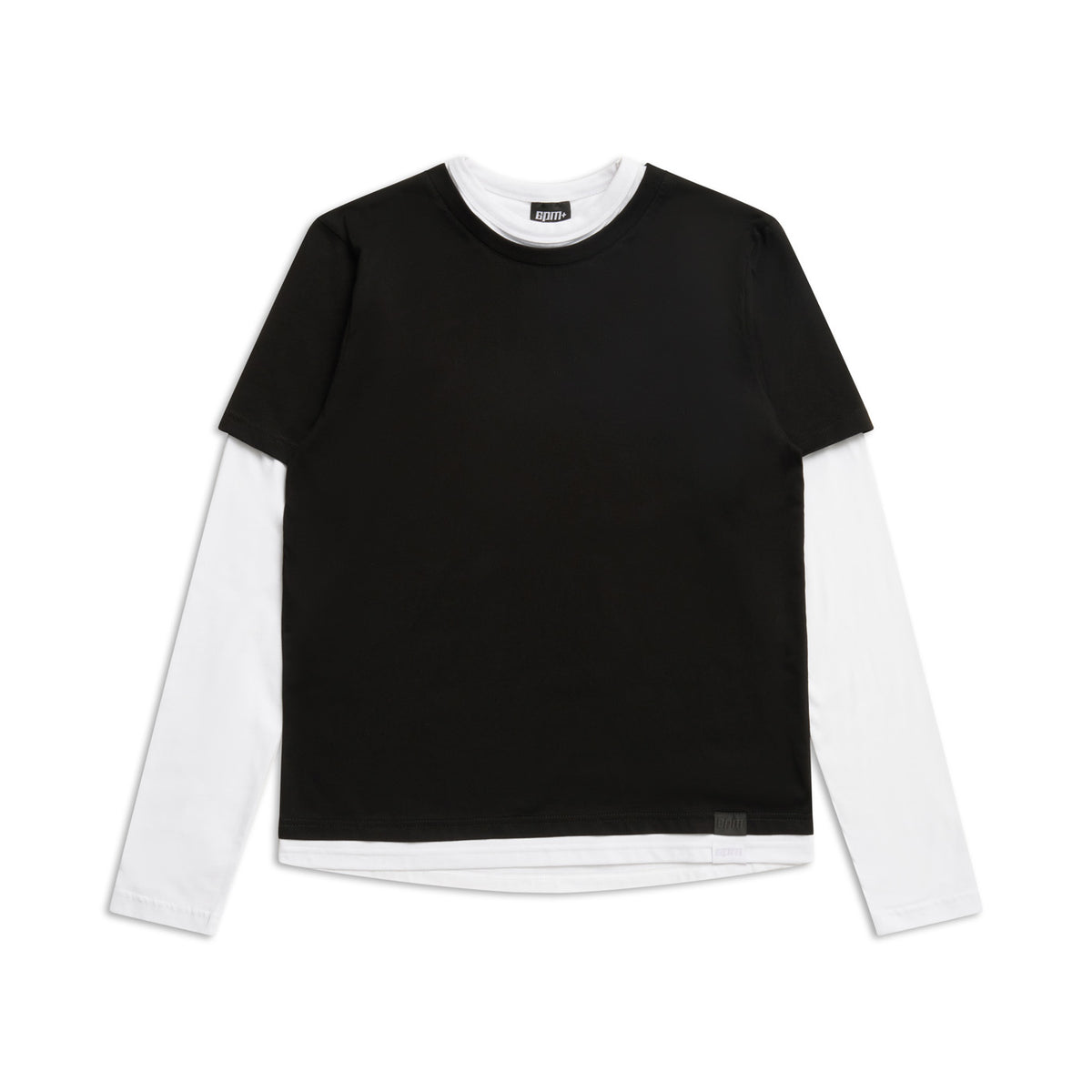 6PM+ DOUBLE LAYER LONGSLEEVE BLACK /WHITE