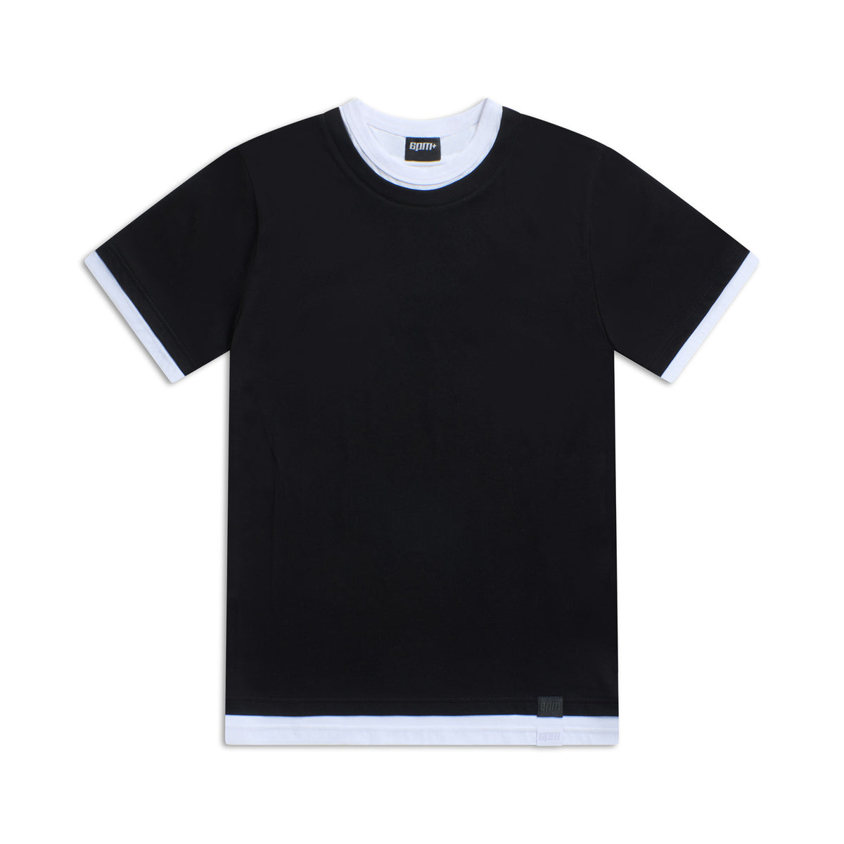 6PM+ DOUBLE LAYER T-SHIRT BLACK /WHITE