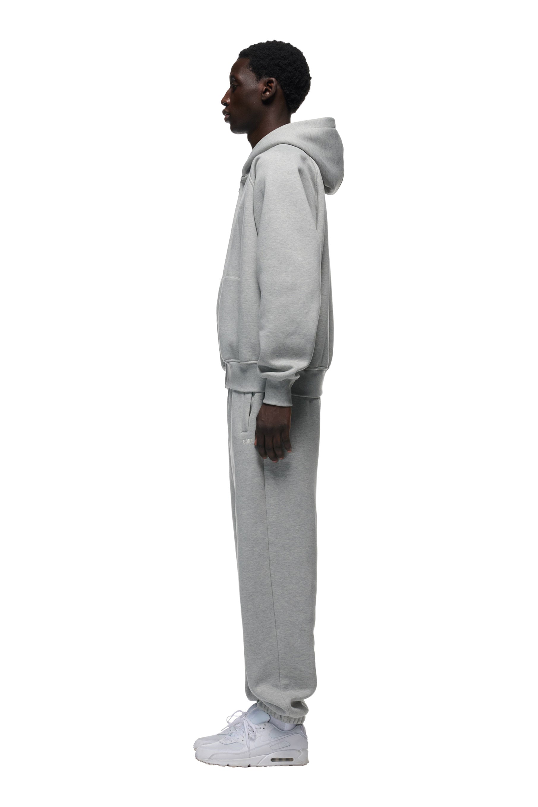 ZIP HOODIE GREY MELANGE