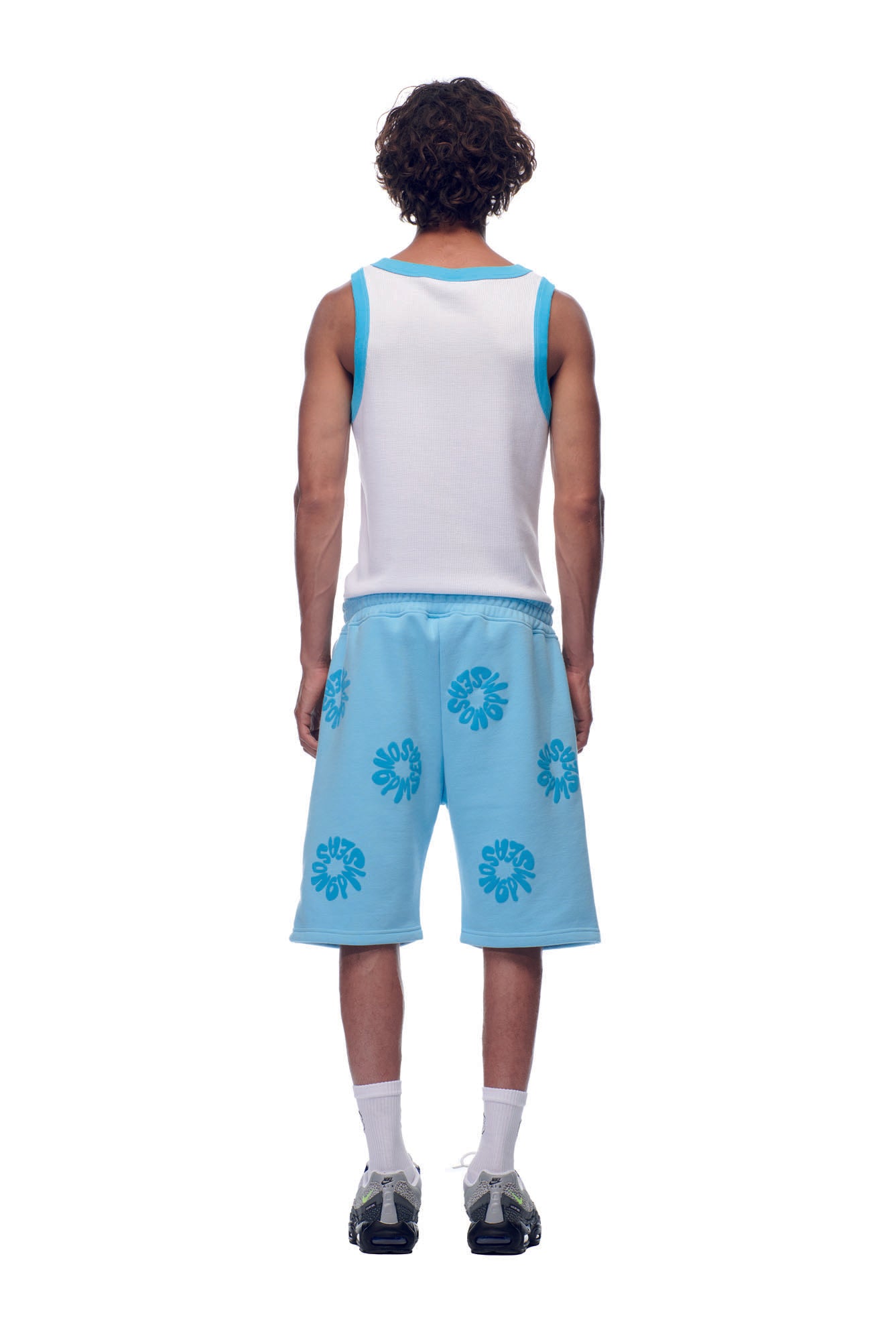 FLOWER SHORTS BABY BLUE