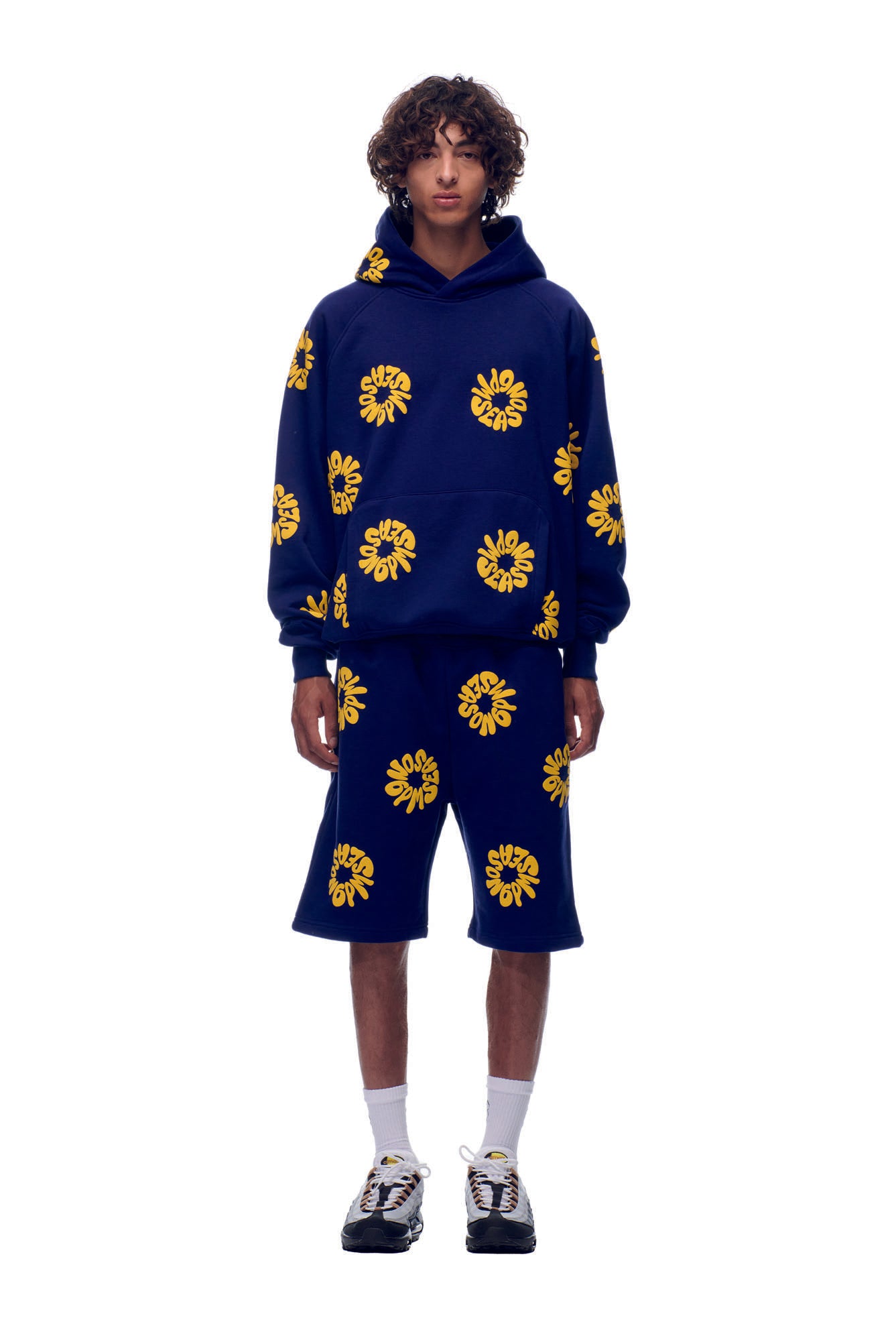 FLOWER HOODIE NAVY