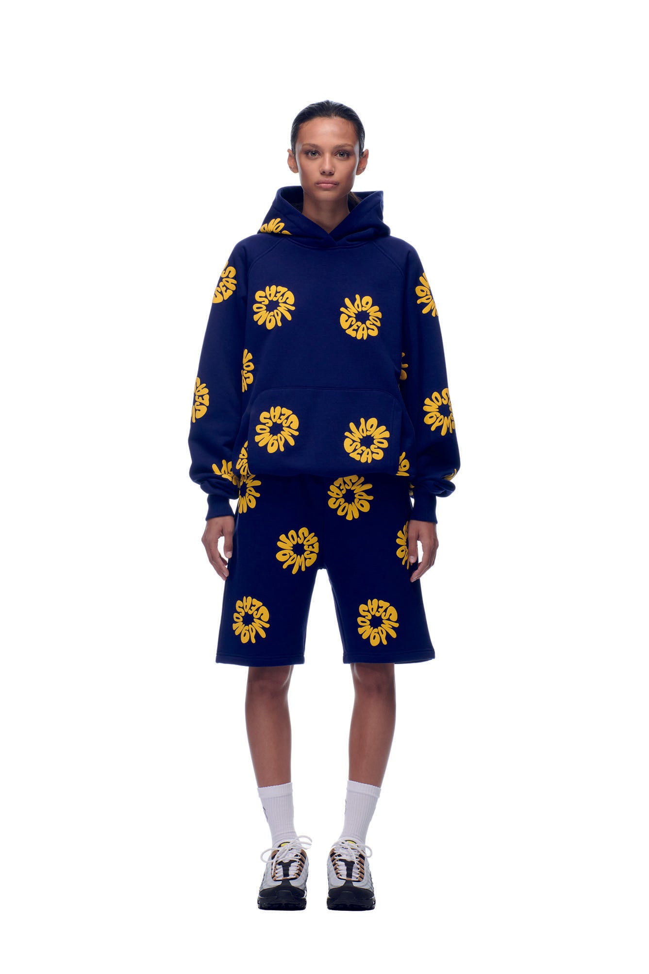 FLOWER HOODIE NAVY