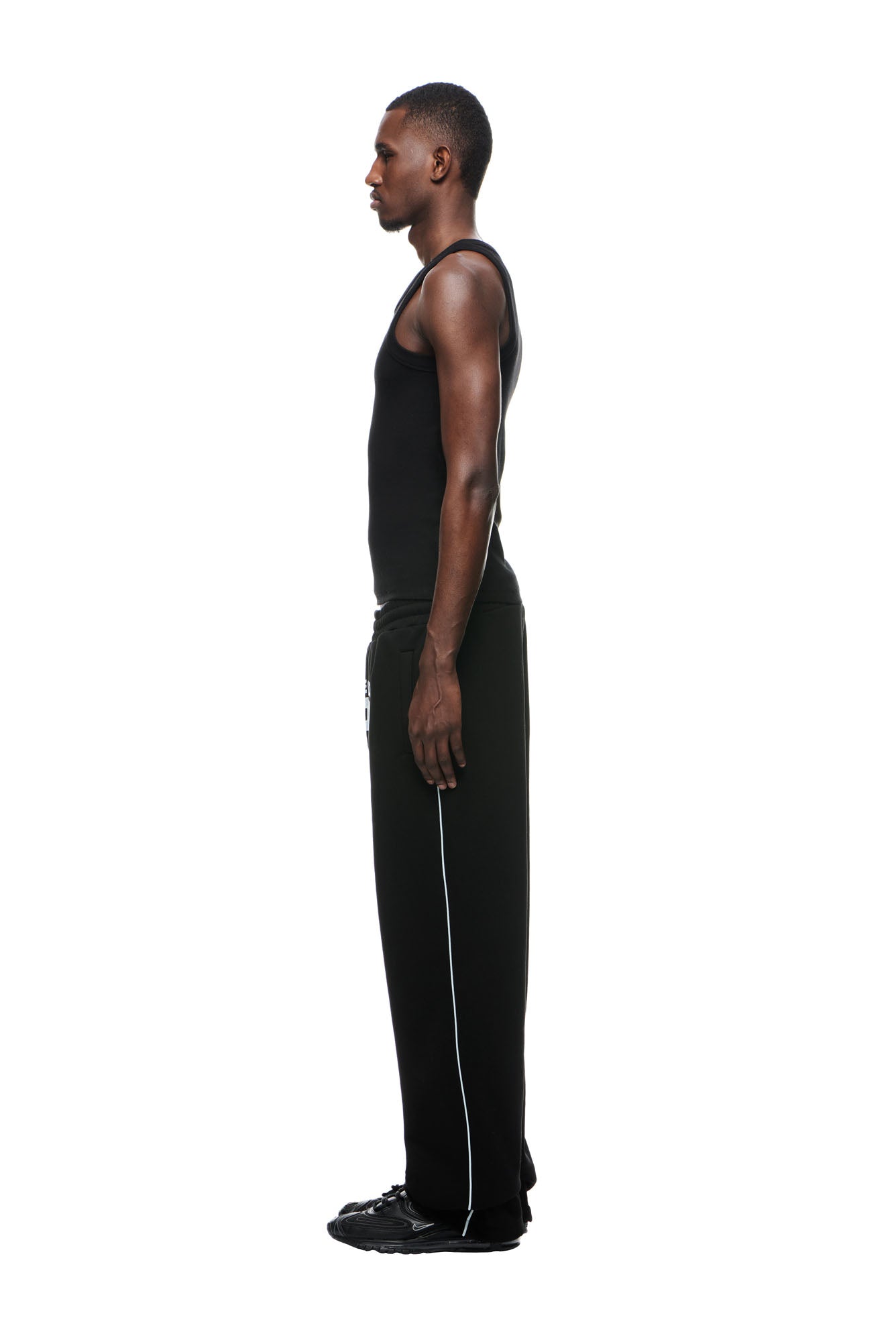 RECORDS OPEN LEG JOGGER BLACK
