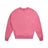 The 6PM CREWNECK HOT PINK is a boxy fit crewneck sweatshirt with long sleeves, ribbed trims, and a small white logo on the left chest, shown flat on a white background.