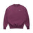 The 6PM CREWNECK PLUM sweatshirt features a plain purple design, ribbed trims, and a small white logo on the left chest, shown against a white background.