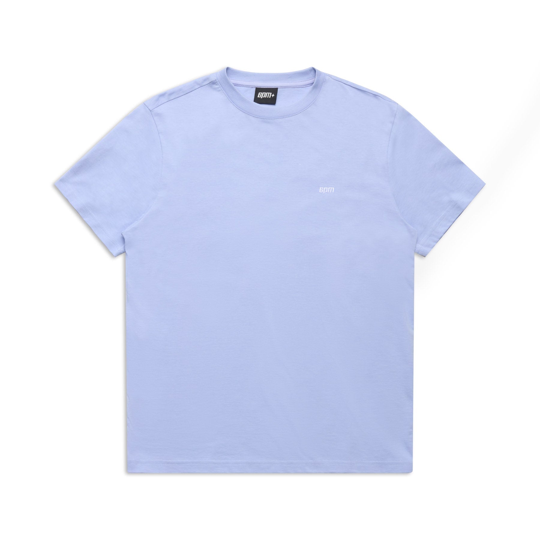 The T-SHIRT REGULAR FIT SOFT VIOLET by 6PM is a stylish short-sleeve tee in soft violet, featuring a small white chest logo and a black collar label—ideal for showcasing your effortless style.