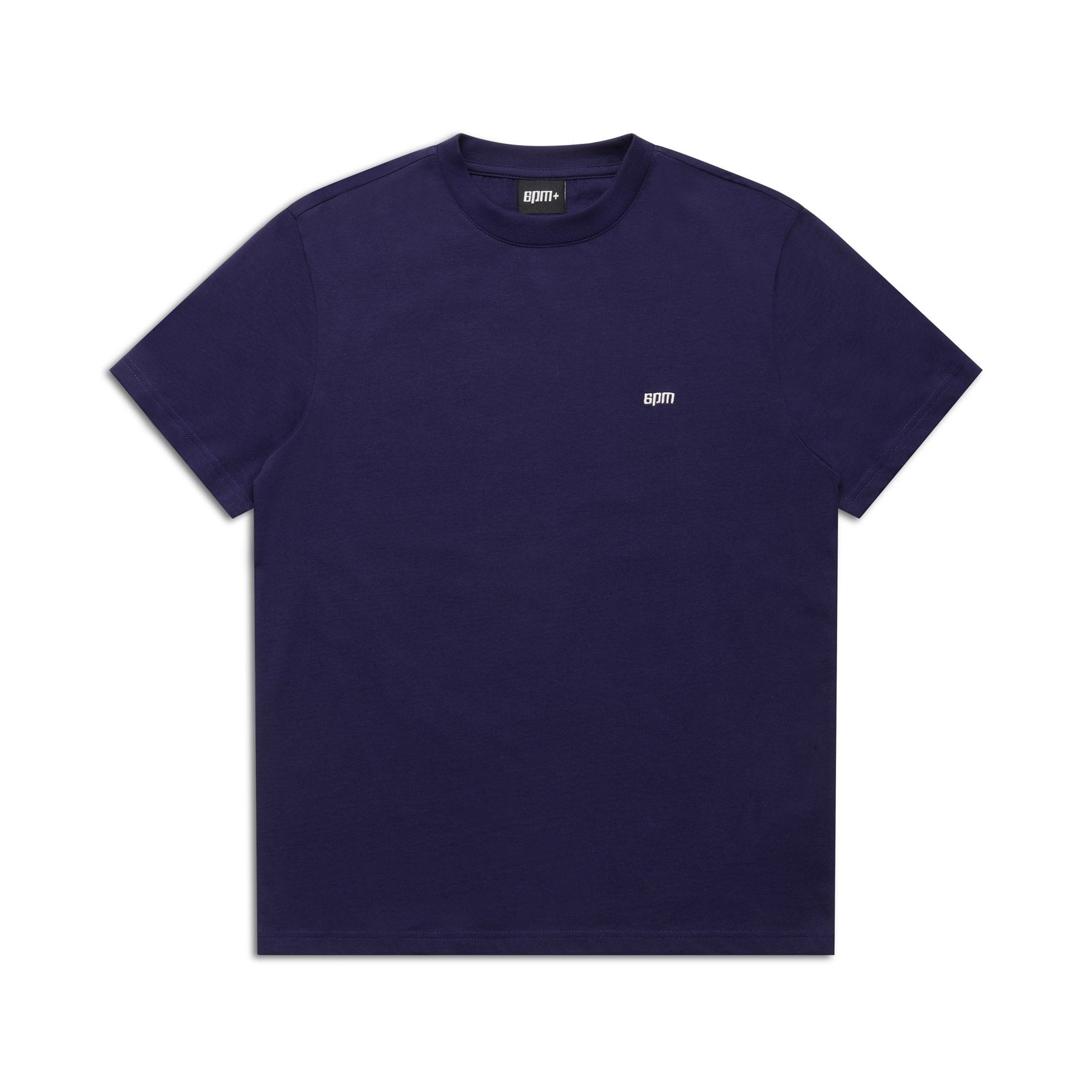 The 6PM T-SHIRT REGULAR FIT ORBIT BLUE is a classic, short-sleeved tee in dark navy with a small white chest logo, shown flat on a white background—ideal for easy, everyday style.