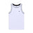 The 6PM TANKTOP WHITE/BLACK is a sleeveless top with black piping at the neck and armholes, featuring a small GXM logo on the front. Displayed flat on a white background.