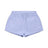 The 6PM WMNS SHORTS SOFT VIOLET feature an elastic waistband, drawstring ties, and side pockets. Displayed on a white background, these light purple shorts have a simple casual design with a small logo on the left leg.