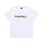 The 6PM TRUE STORY T-SHIRT WHITE features “truestory” in colorful, floral-inspired lettering across the chest.