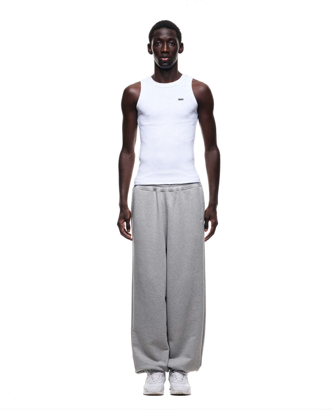6PM+ BAGGY CUFFED JOGGER MID GREY MELANGE