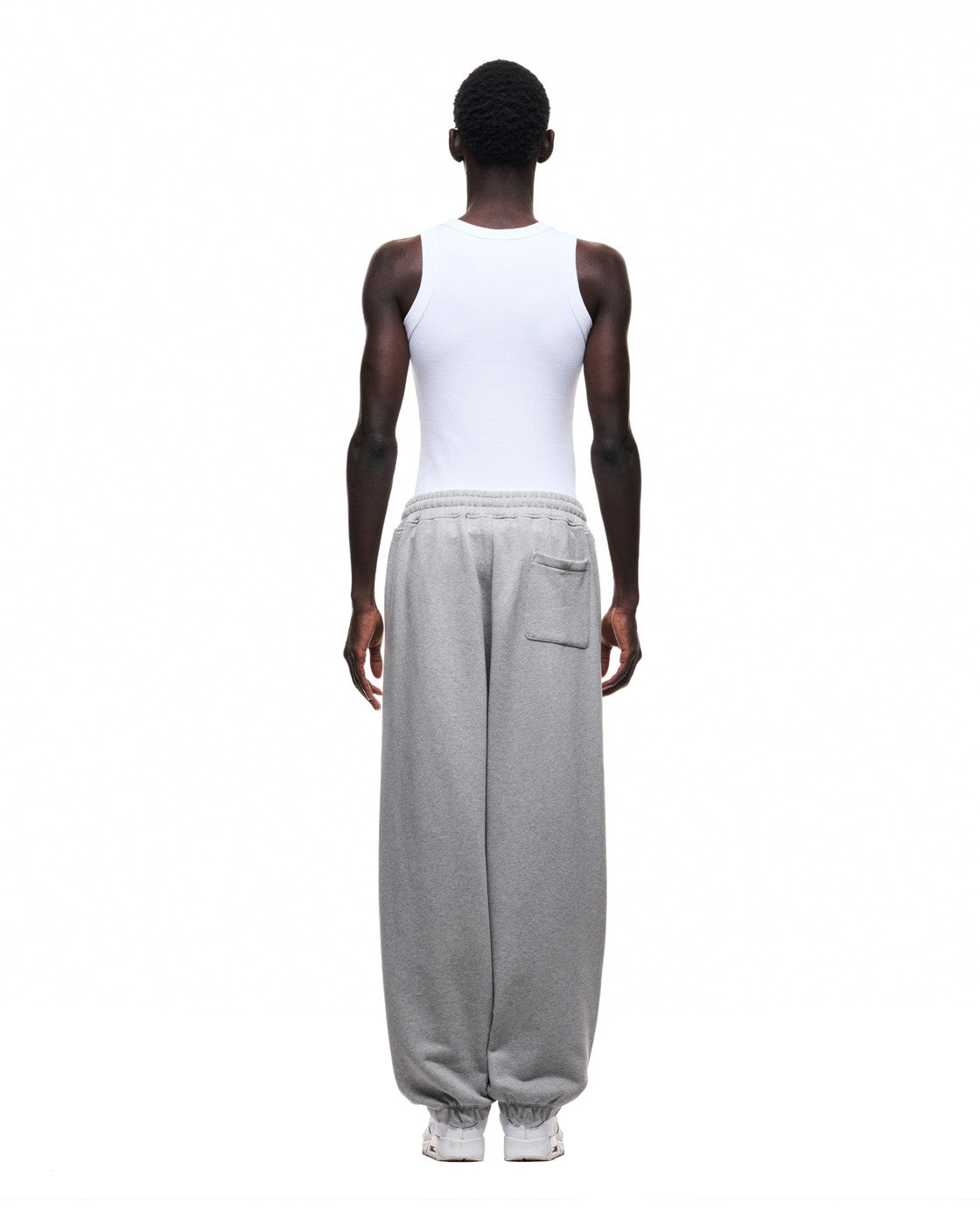 6PM+ BAGGY CUFFED JOGGER MID GREY MELANGE