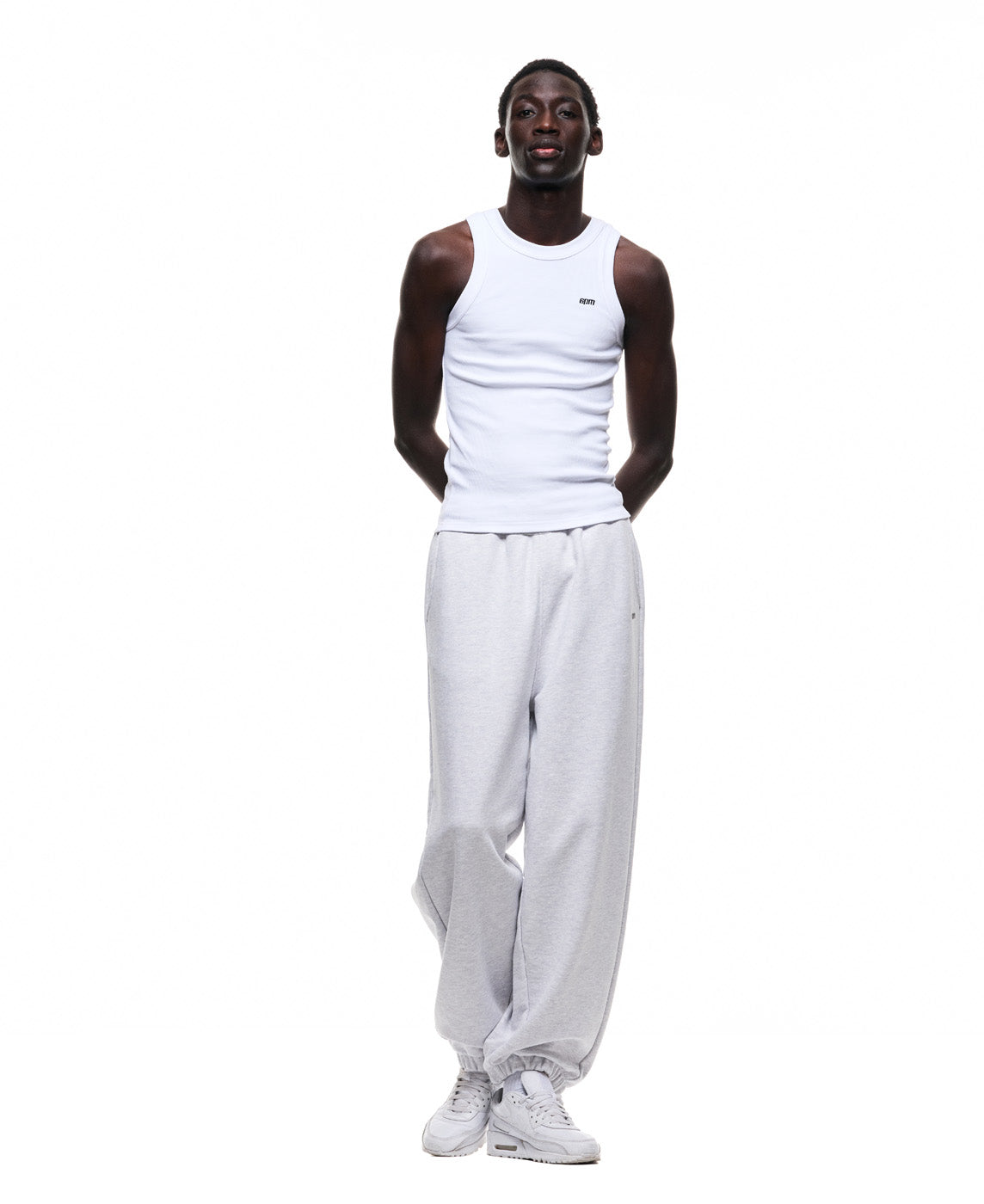 6PM+ BAGGY CUFFED JOGGER LIGHT GREY MELANGE